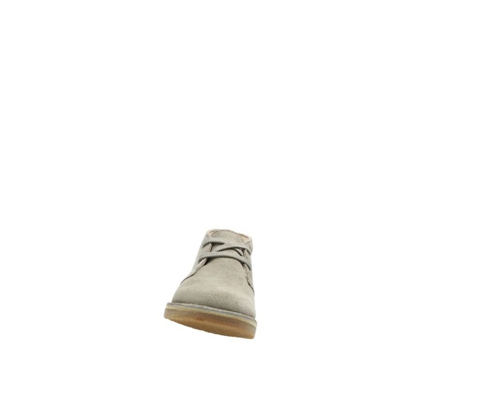 Botas De Desierto Clarks Originales Gamuza Niño Beige | ZMFV-05476