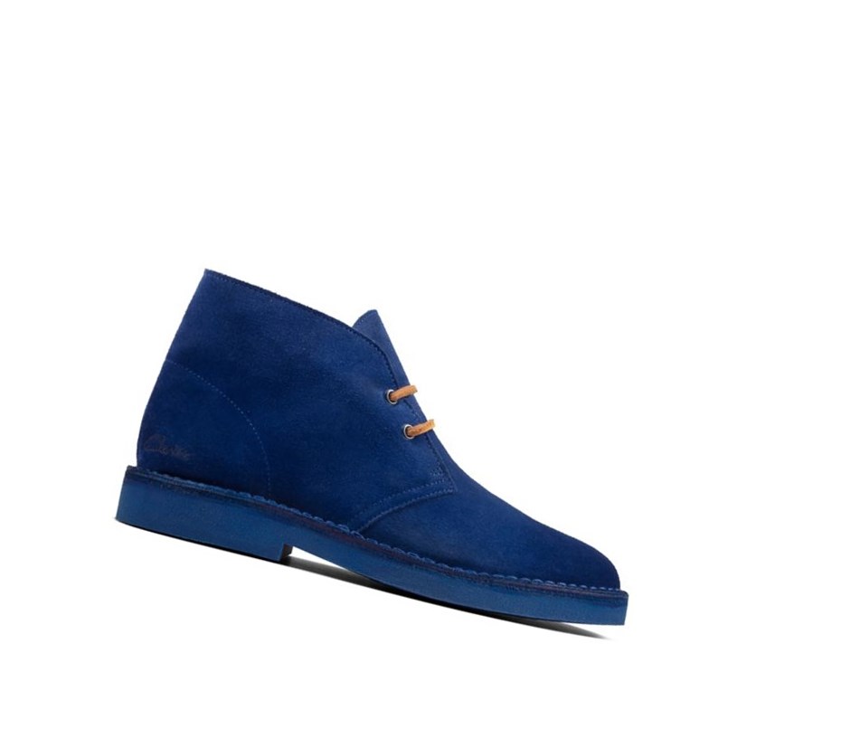 Botas De Desierto Clarks Ortholite Gamuza Mujer Azules | BFZW-97650