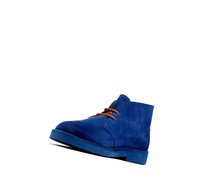 Botas De Desierto Clarks Ortholite Gamuza Hombre Azules | WQLS-78320