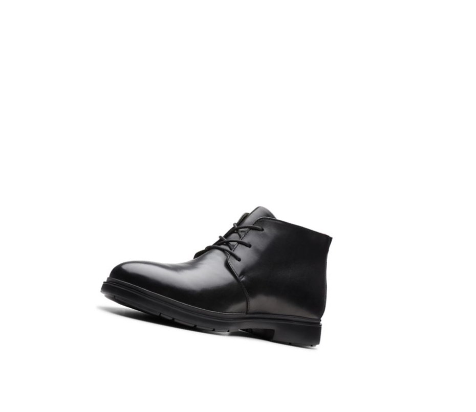 Botas De Desierto Clarks Un Tailor Mid Cuero Hombre Negras | JPFS-09435