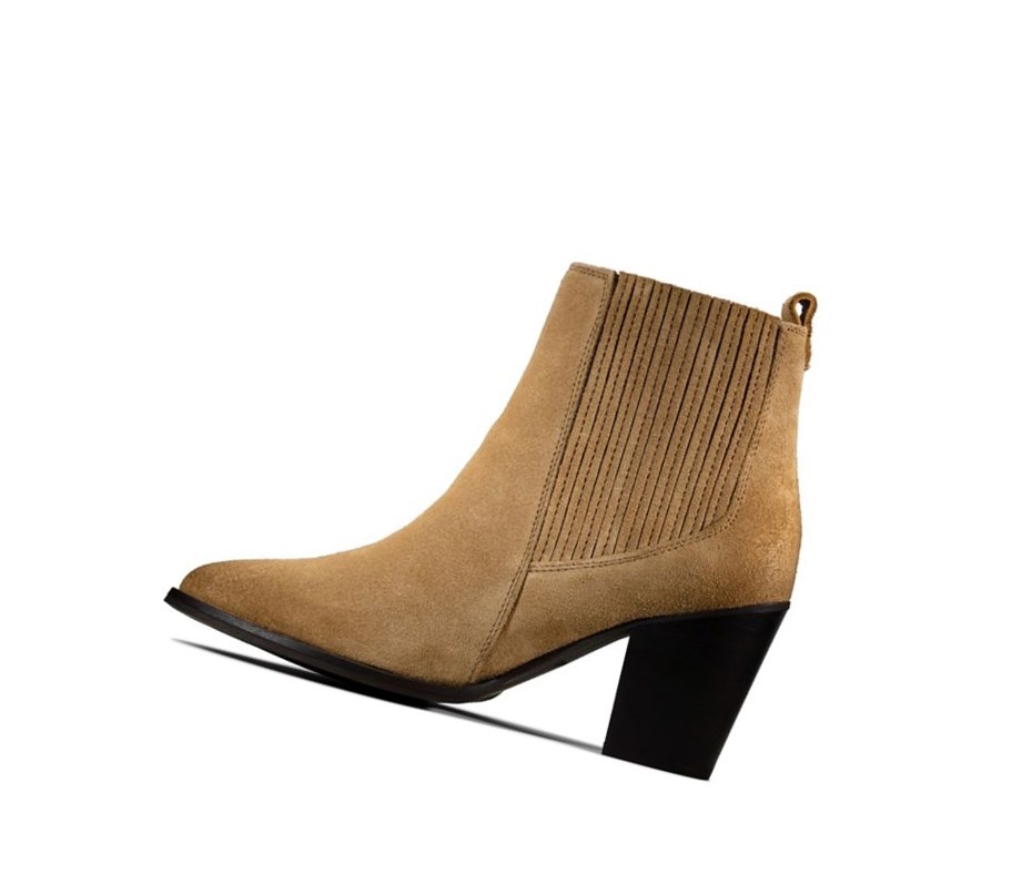 Botas de Tacon Clarks West Lo Gamuza Mujer Marrones | VIPK-47025