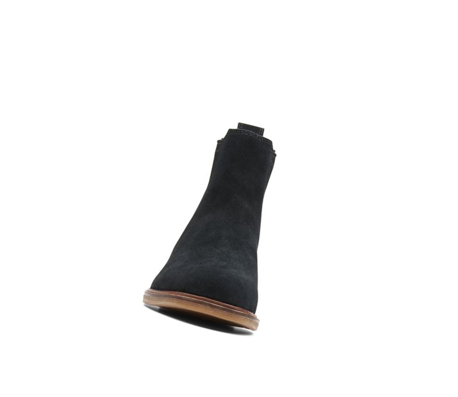 Botines Chelsea Clarks Arlo Gamuza Mujer Negras | LVND-28501