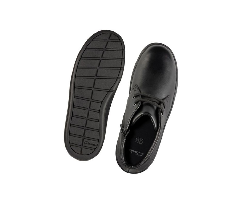 Botines Clarks Calle Step Cuero Niña Negras | WDFT-51627