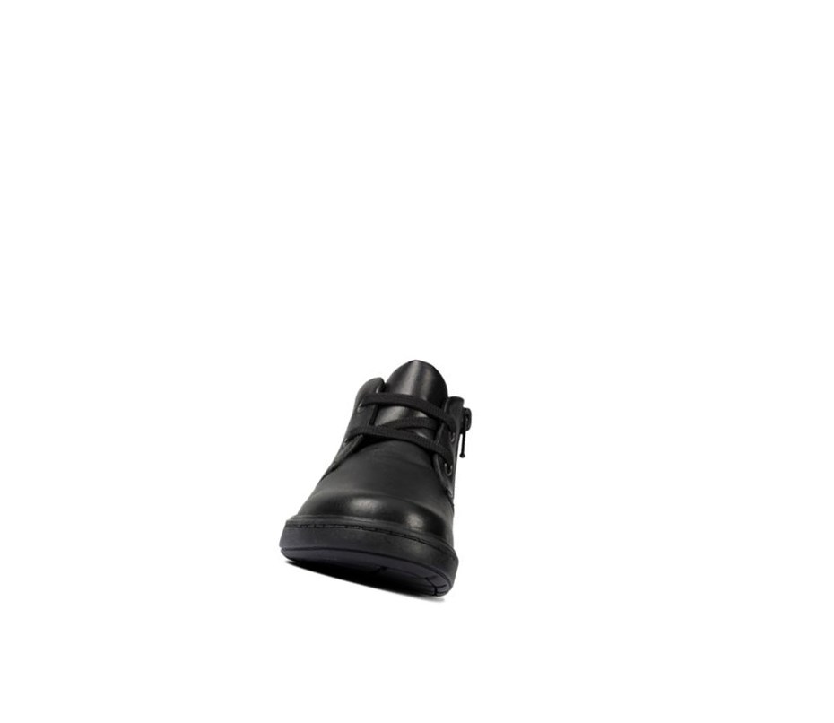 Botines Clarks Calle Step Cuero Niña Negras | ZVKC-59312