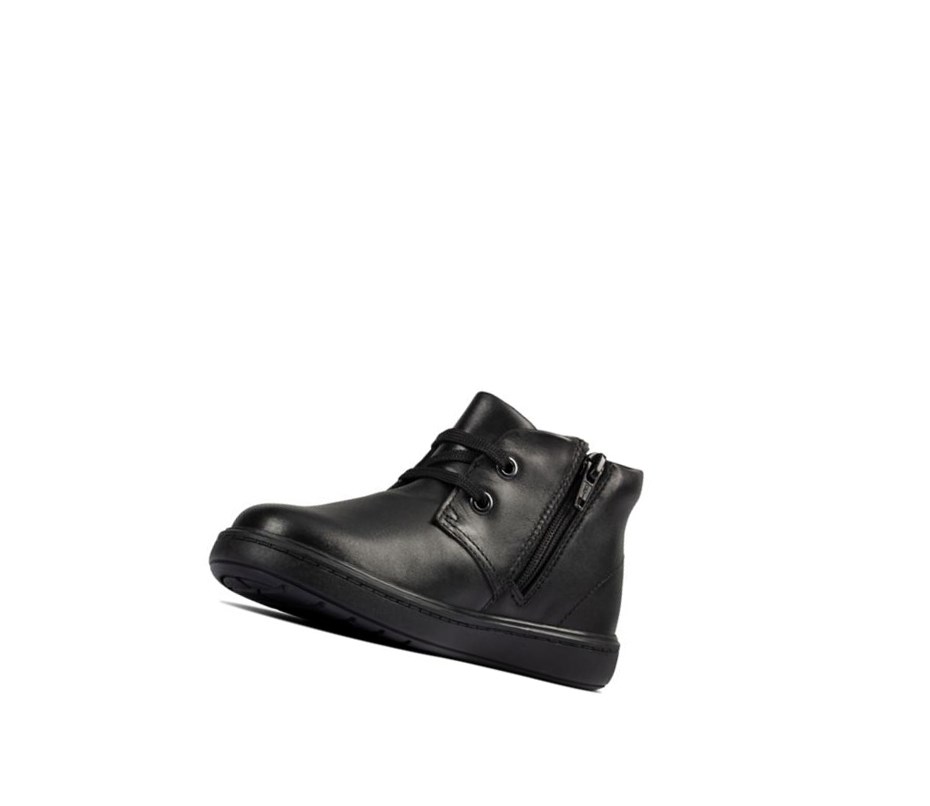 Botines Clarks Calle Step Cuero Niña Negras | ZVKC-59312