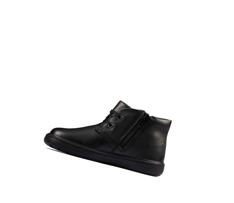 Botines Clarks Calle Step Cuero Niña Negras | ZVKC-59312