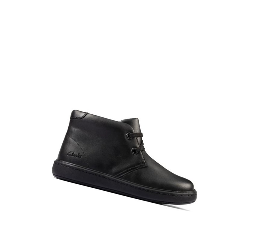 Botines Clarks Calle Step Cuero Niña Negras | ZVKC-59312