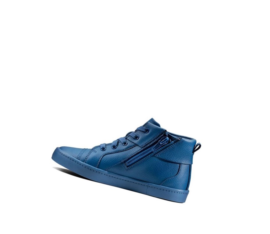 Botines Clarks City Oasis Cuero Niña Azules Oscuro | CINH-45927