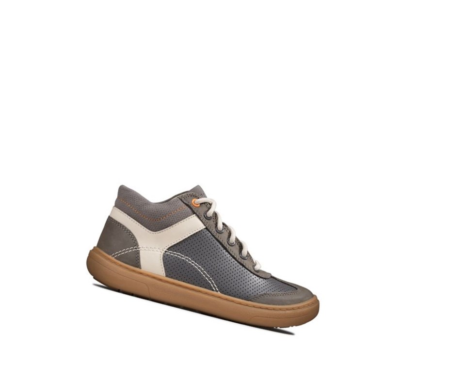 Botines Clarks Flash Seek Cuero Niño Gris | SUIW-34015