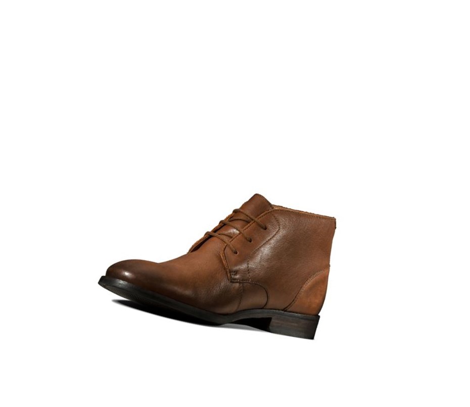 Botines Clarks Flow Top Cuero Hombre Marrones | UZTO-51627