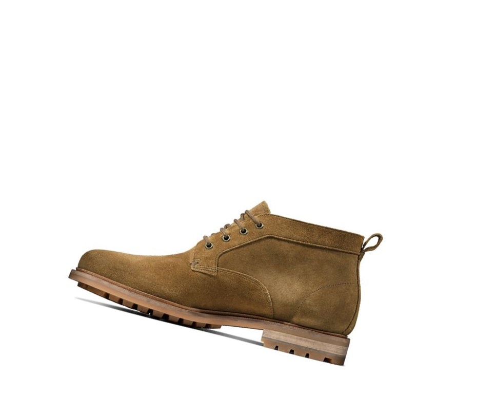 Botines Clarks Foxwell Mid Cuero Hombre Marrones | CYPR-41380