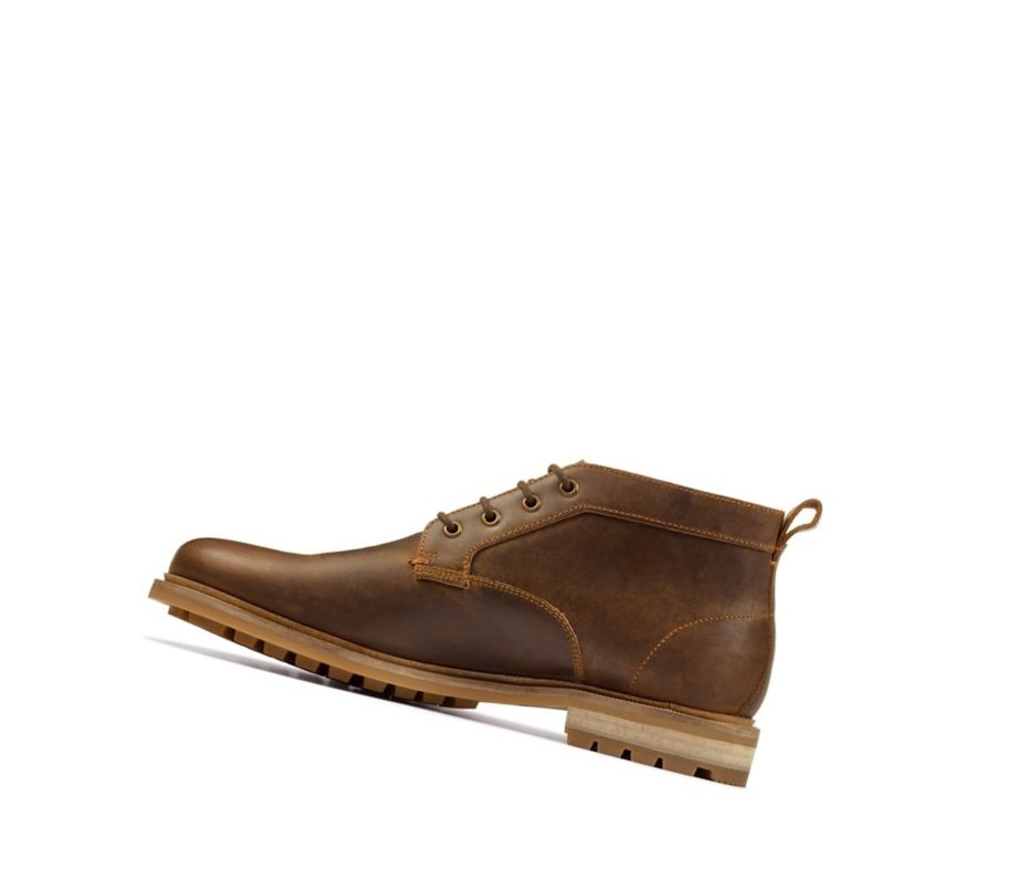 Botines Clarks Foxwell Mid Cuero Hombre Marrones Oscuro | CZES-27935