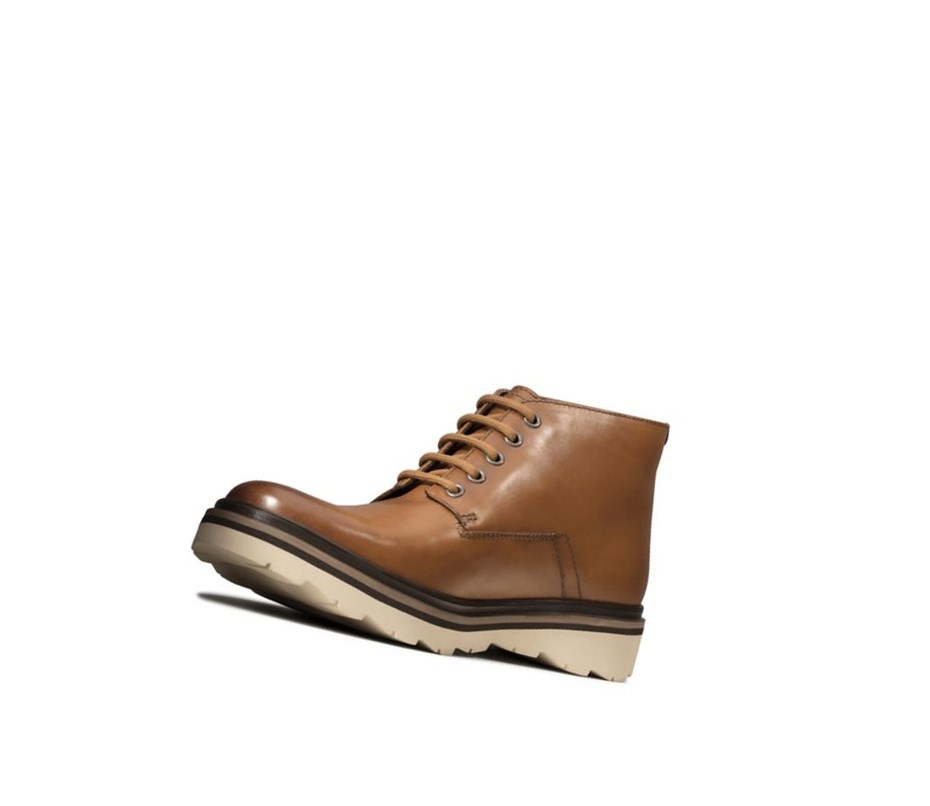 Botines Clarks Frelan Mid Cuero Hombre Marrones | UESR-57032