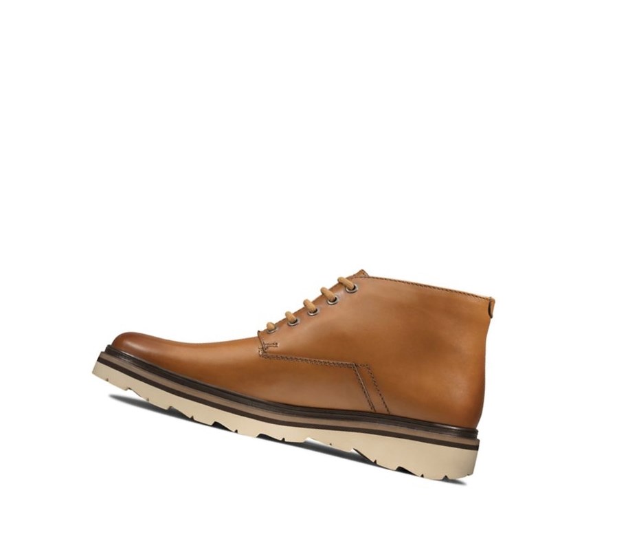 Botines Clarks Frelan Mid Cuero Hombre Marrones | UESR-57032