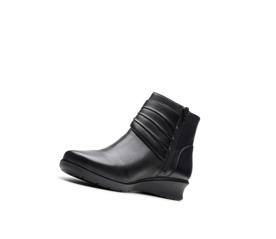 Botines Clarks Hope Twirl Cuero Mujer Negras | CTYF-69048