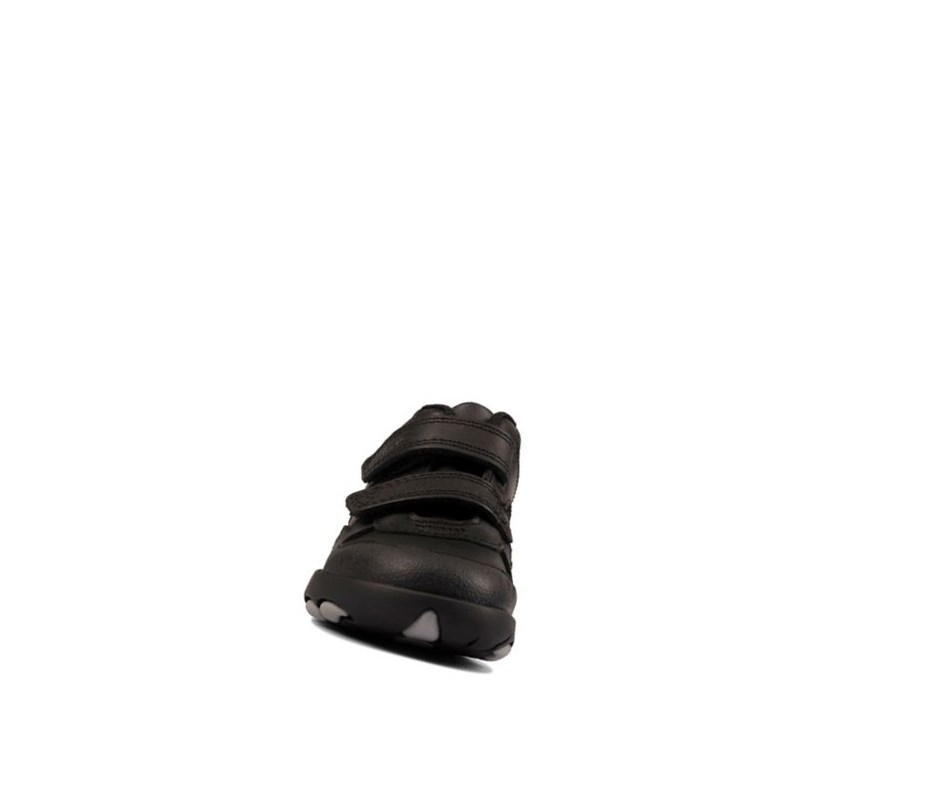 Botines Clarks Rex Crash Cuero Niña Negras | EJFZ-80521