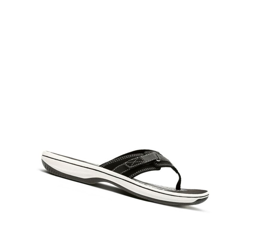 Chanclas Clarks Brinkley Sea Sintetico Mujer Negras | WMVP-20931