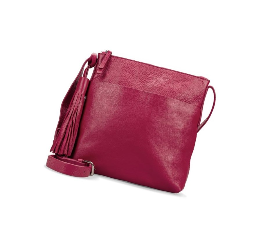 Leather Bags Clarks Topsham Shine Cuero Mujer Fucsia | RCEX-20179