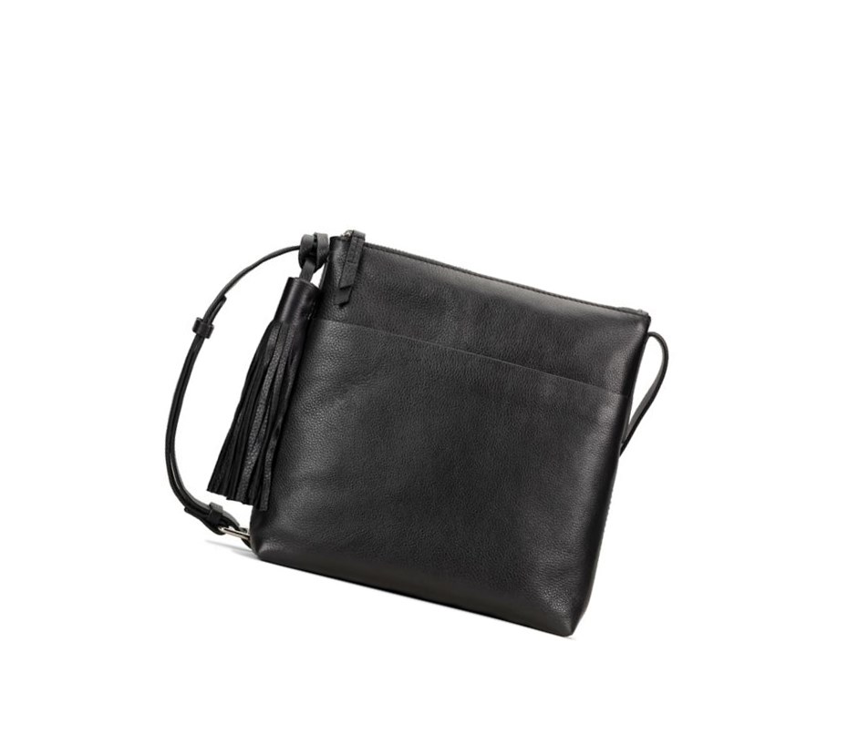 Leather Bags Clarks Topsham Shine Cuero Mujer Negras | ULPB-10873