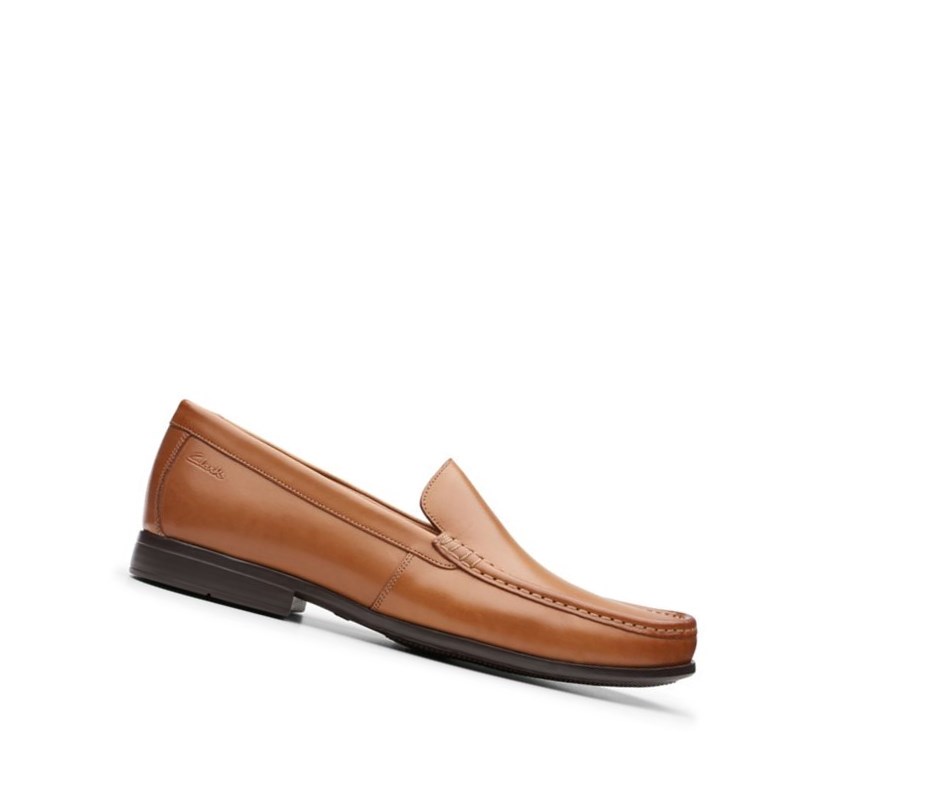 Loafers Clarks Claude Plain Anchos Fit Hombre Marrones | DQBJ-70246