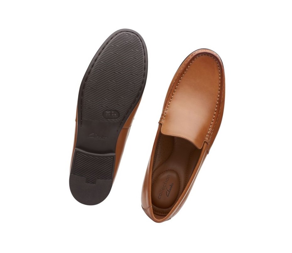 Loafers Clarks Claude Plain Hombre Marrones | AJTV-65914