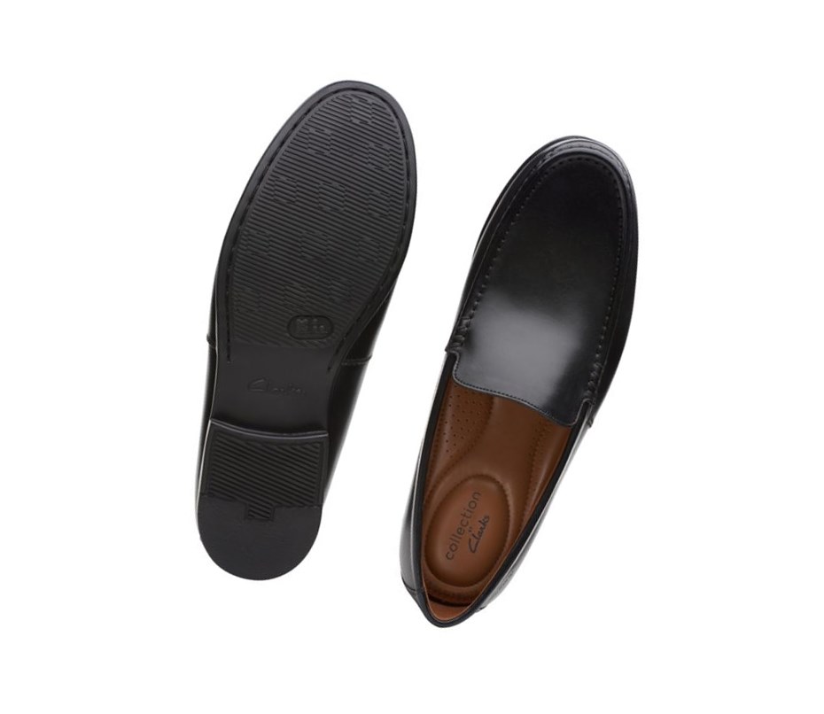 Loafers Clarks Claude Plain Hombre Negras | JGMF-34897