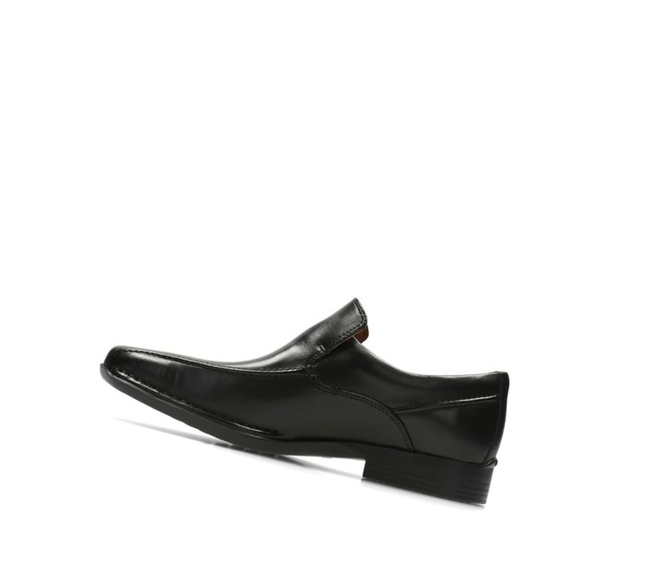 Loafers Clarks Francis Flight Cuero Hombre Negras | MZUJ-81346