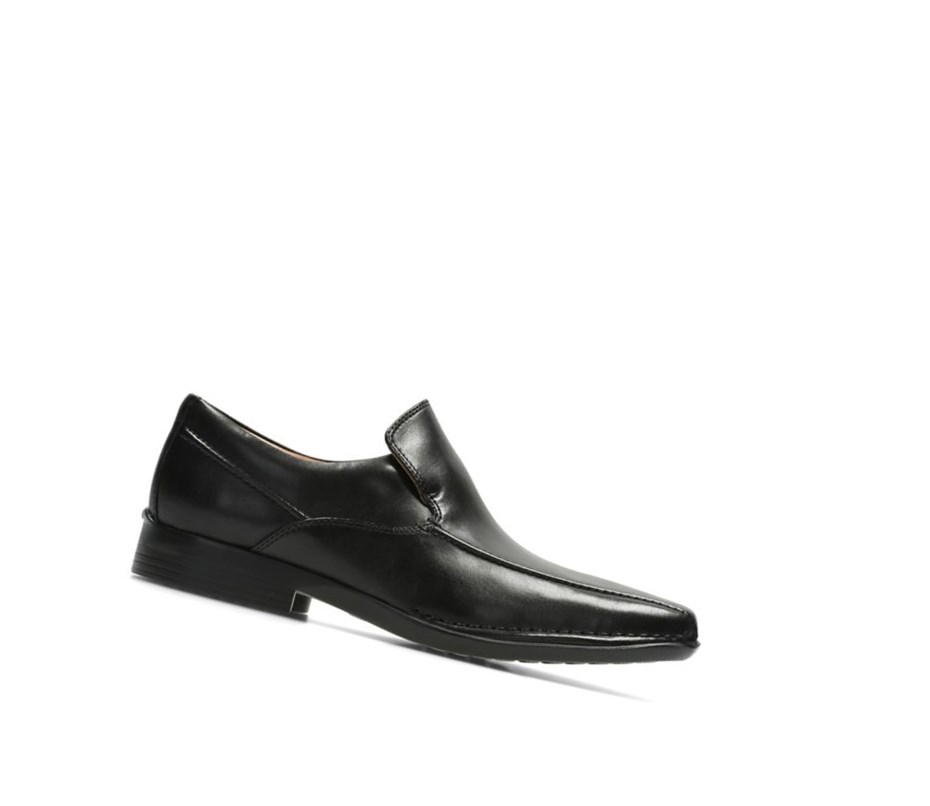 Loafers Clarks Francis Flight Cuero Hombre Negras | MZUJ-81346