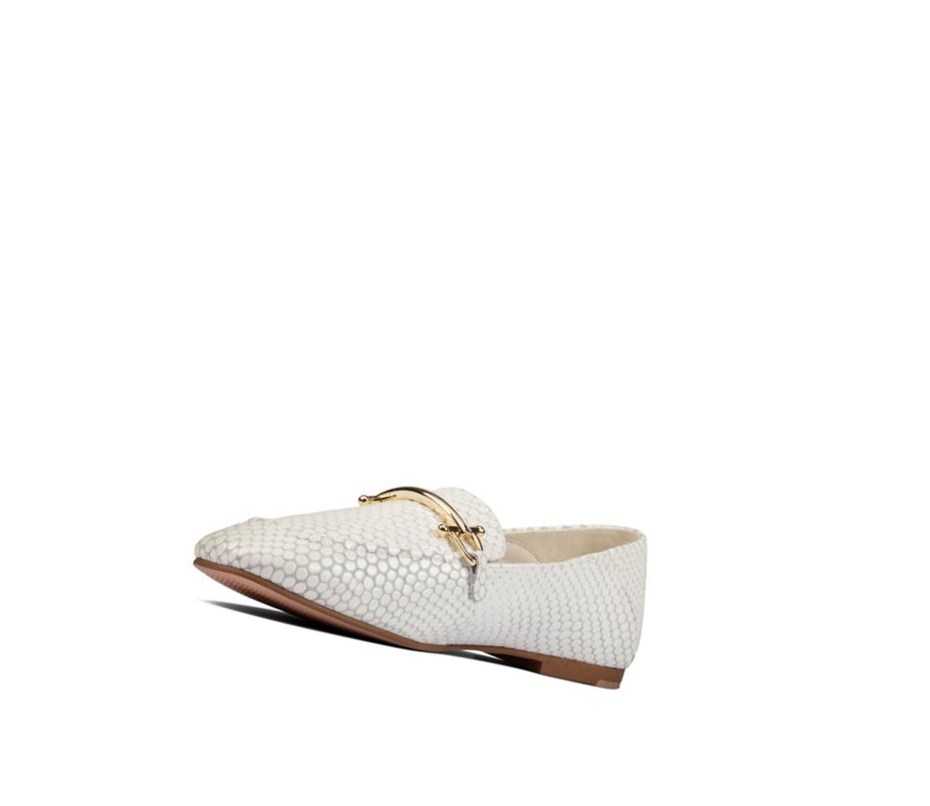 Loafers Clarks Pure 2 Cuero Mujer Blancas | DXMG-18429