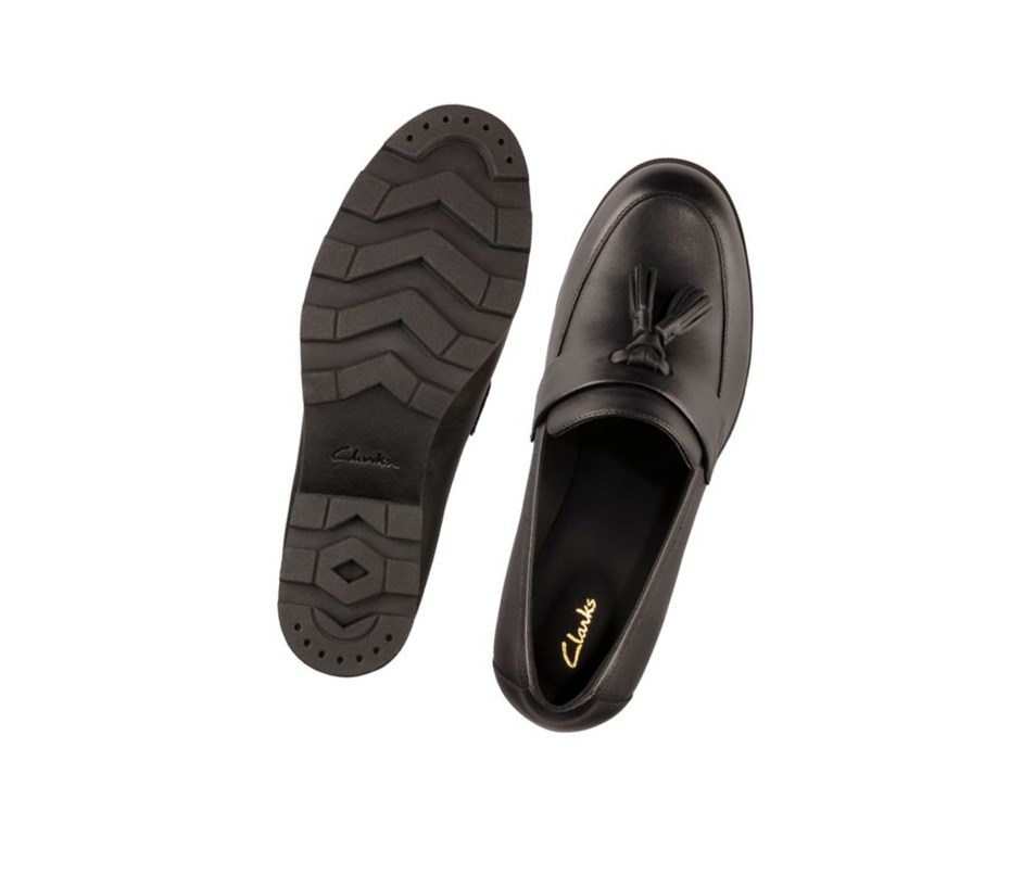 Loafers Clarks Rene Cuero Mujer Negras | CQSX-42013