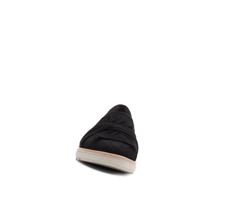 Loafers Clarks Sharon Dasher Gamuza Anchos Fit Mujer Negras | QOYM-38967