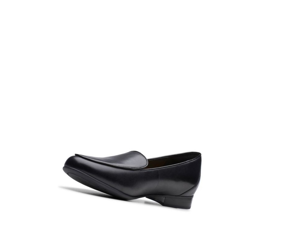 Loafers Clarks Un Blush Ease Cuero Mujer Negras | WCUP-94012