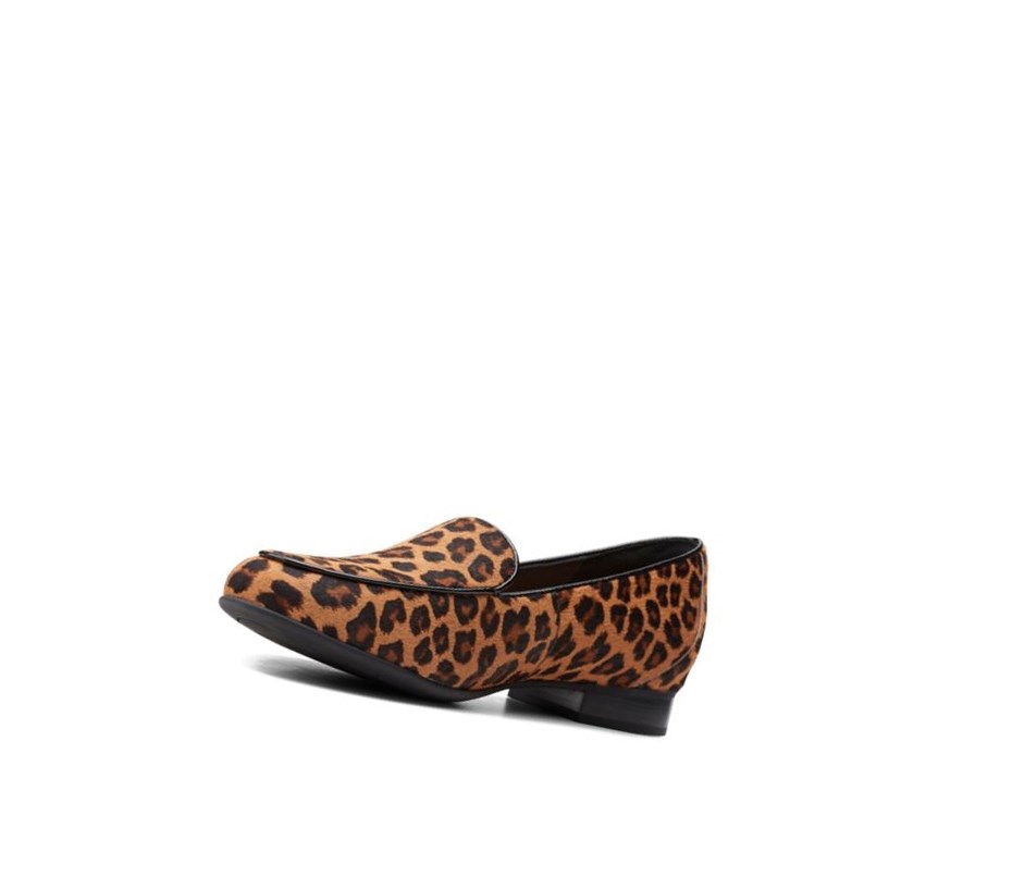 Loafers Clarks Un Blush Ease Print Cuero Mujer Leopardo | WGQM-47301