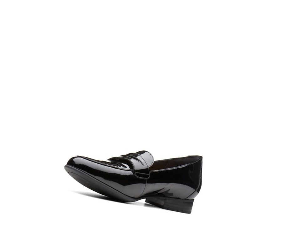 Loafers Clarks Un Blush Go Charol Cuero Mujer Negras | FQHJ-20671