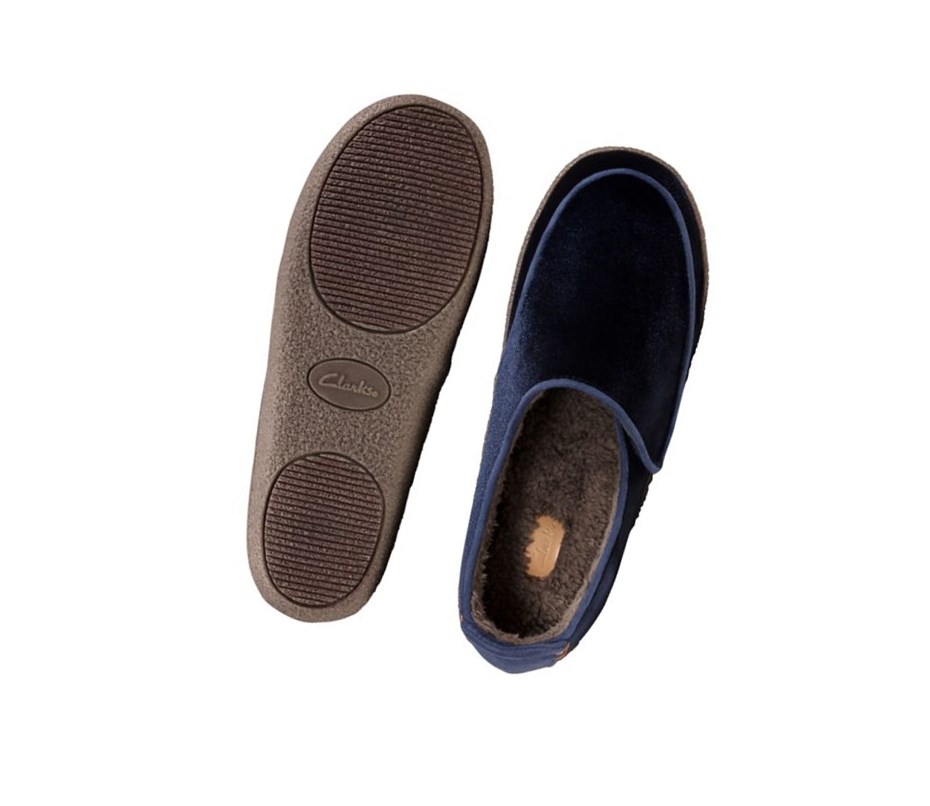 Pantuflas Clarks Home Charm Mujer Azul Marino | MQOJ-91430