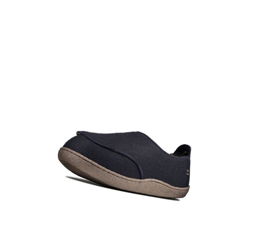 Pantuflas Clarks Relaxed Charm Hombre Azul Marino | DUZL-90185