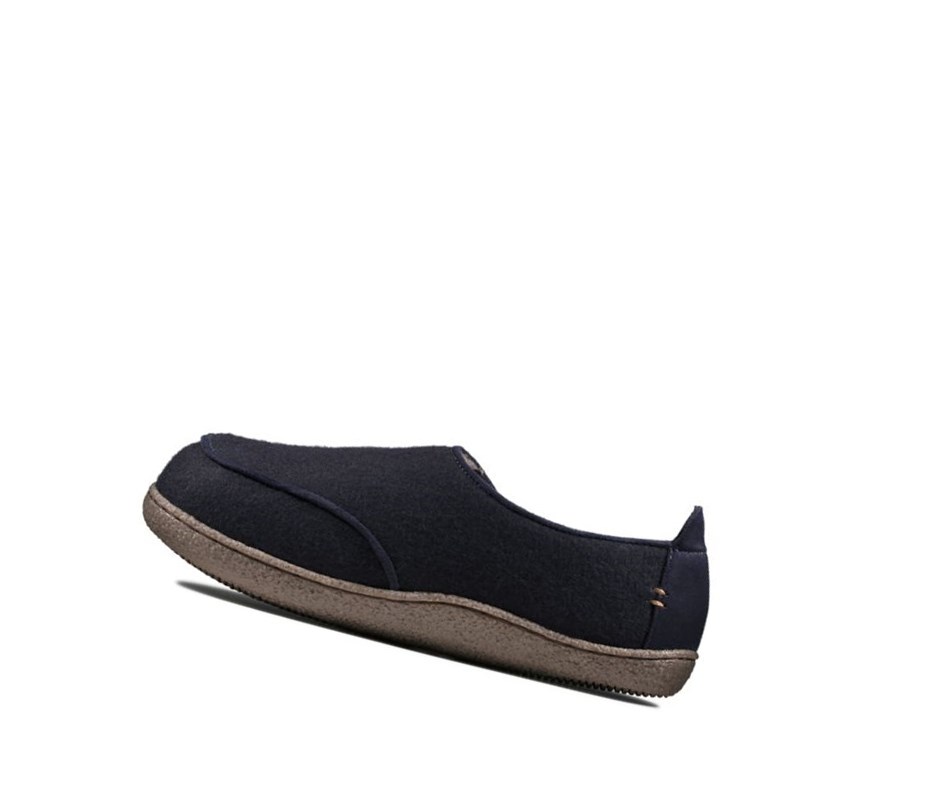 Pantuflas Clarks Relaxed Charm Hombre Azul Marino | DUZL-90185