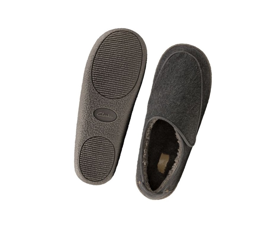 Pantuflas Clarks Relaxed Charm Hombre Gris Oscuro | KFUL-16942