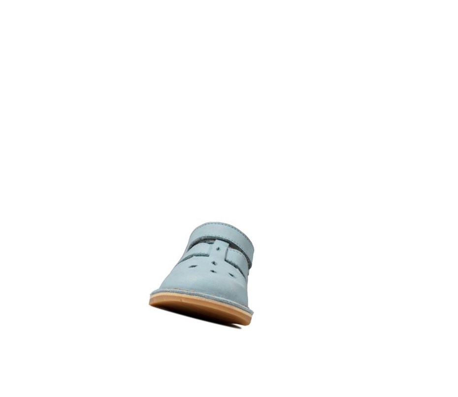 Sandalias Casuales Clarks Comet Sand Cuero Niña Azules Claro | IEVJ-32170