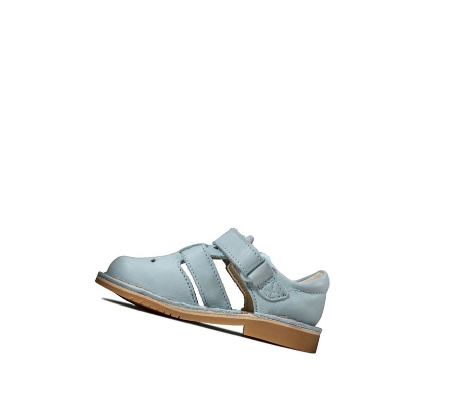 Sandalias Casuales Clarks Comet Sand Cuero Niña Azules Claro | IEVJ-32170