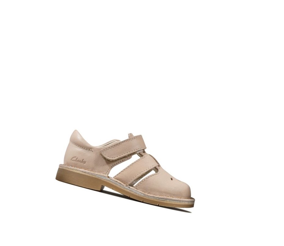 Sandalias Casuales Clarks Comet Sand Cuero Niña Arena | QVTC-16032