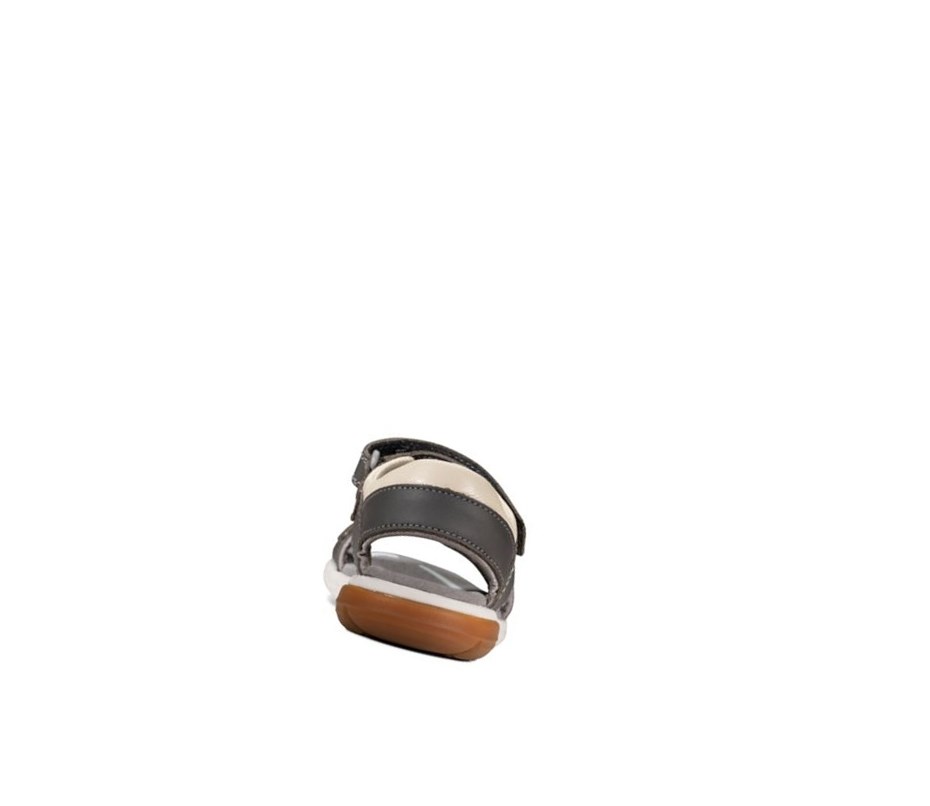 Sandalias Casuales Clarks Rocco Wave Cuero Niño Gris | XNQL-30296