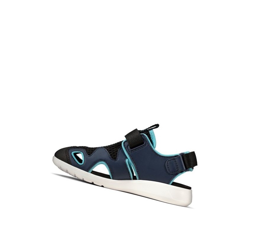 Sandalias Casuales Clarks Scape Surf Sintetico Niño Azul Marino | GCTN-19062