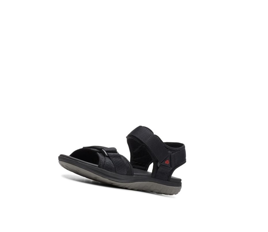 Sandalias Casuales Clarks Step Beat Sun Textil Hombre Negras | KTLQ-17483