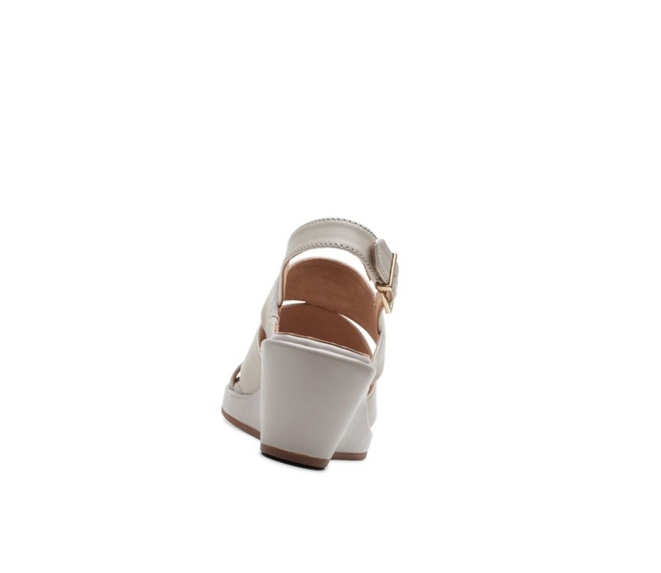 Sandalias Cuña Clarks Un Plaza Go Gamuza Mujer Doradas | COVG-98260