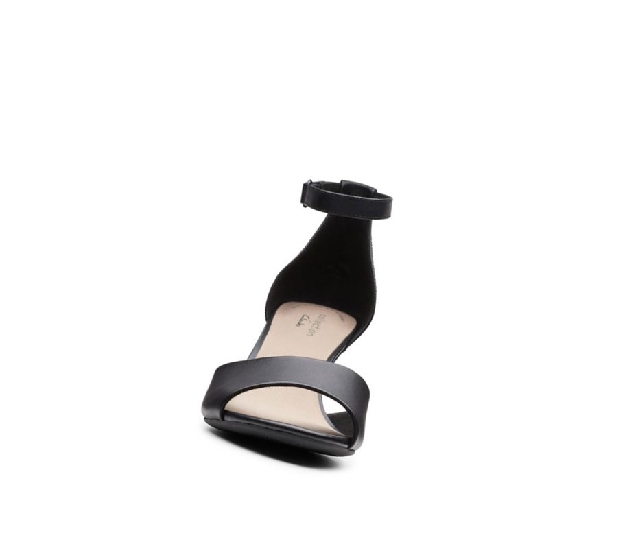 Sandalias Tacones Clarks Alice Greta Cuero Mujer Negras | BSQI-67125