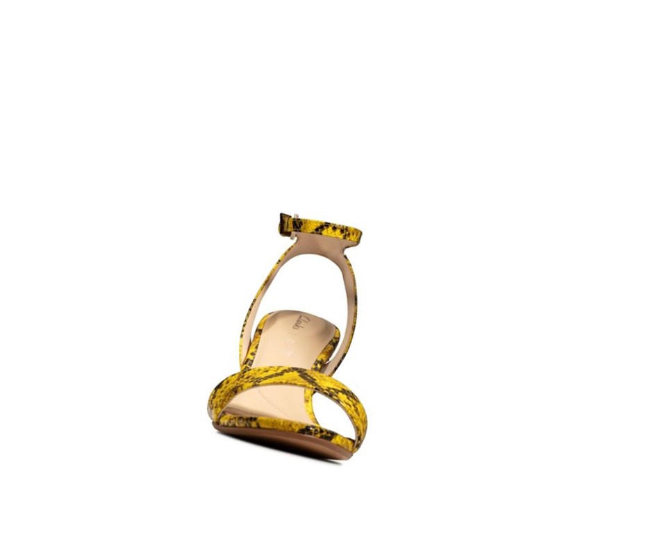 Sandalias Tacones Clarks Amali Jewel Mujer Amarillo Serpent | APYB-53194