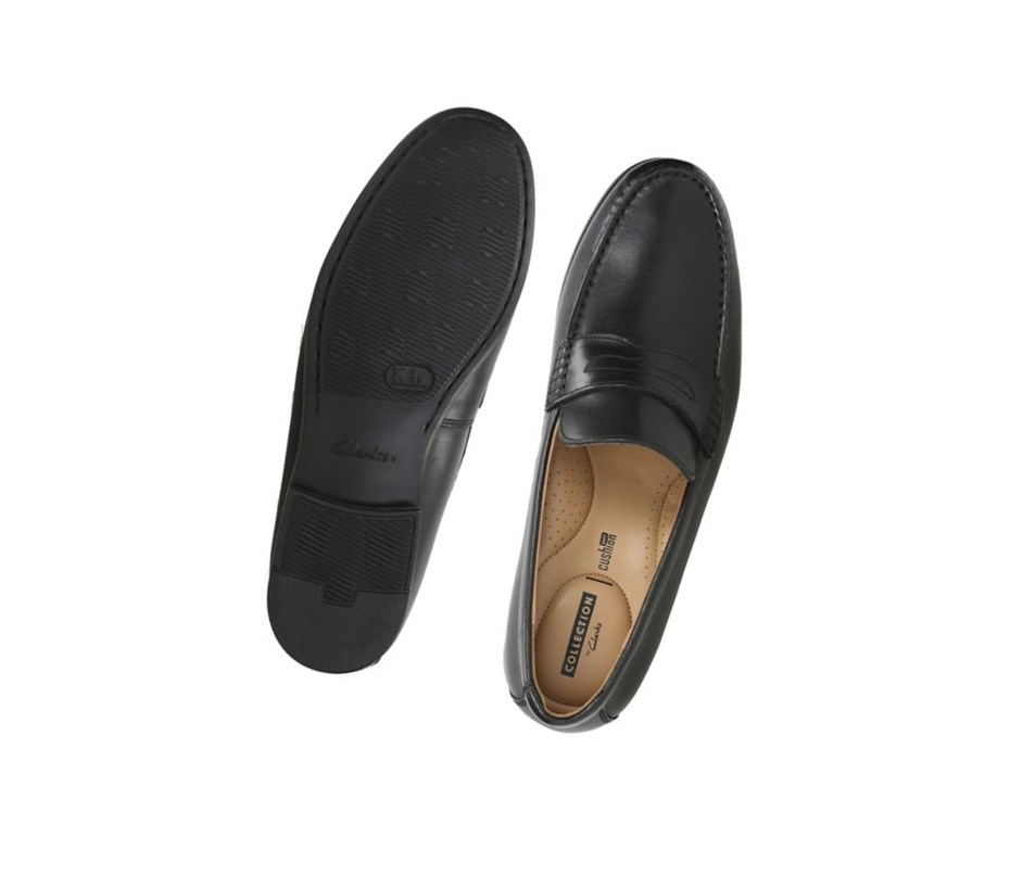 Slip On & Loafers Clarks Claude Lane Hombre Negras | TYDS-74382