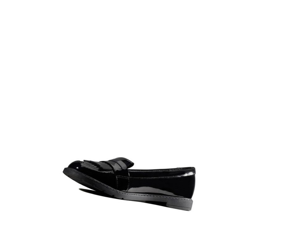 Slip On & Loafers Clarks Scala Bright Charol Cuero Niña Negras | EILC-86350