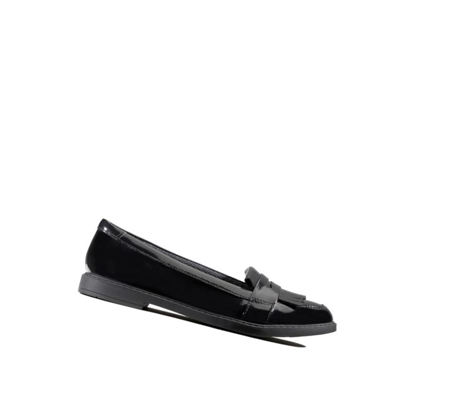 Slip On & Loafers Clarks Scala Bright Charol Cuero Niña Negras | EILC-86350